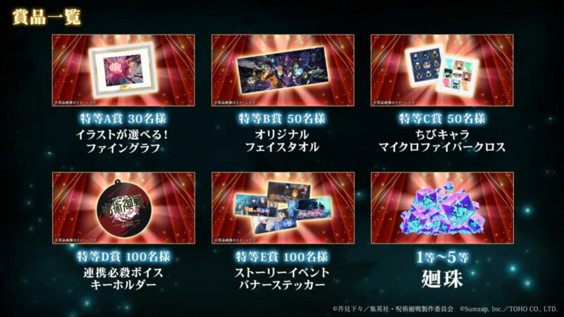 賞品一覧