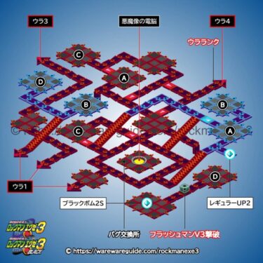 【ロックマンエグゼ3】ウラインターネット2の攻略マップ・出現する敵